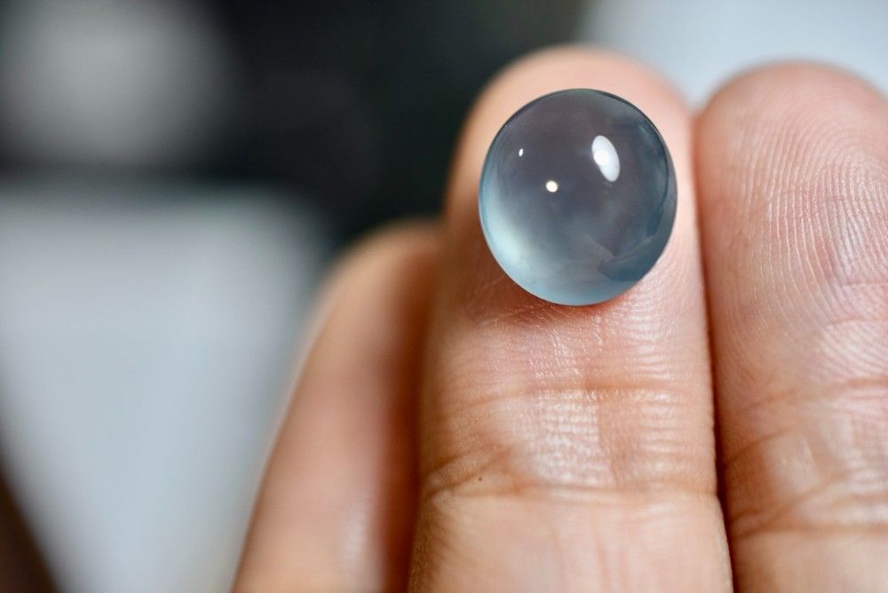 SR12-26 品 宝石質 高氷種 青色 グアテマラ産 天然 A貨 本翡翠 ルース 硬玉 ジェダイト