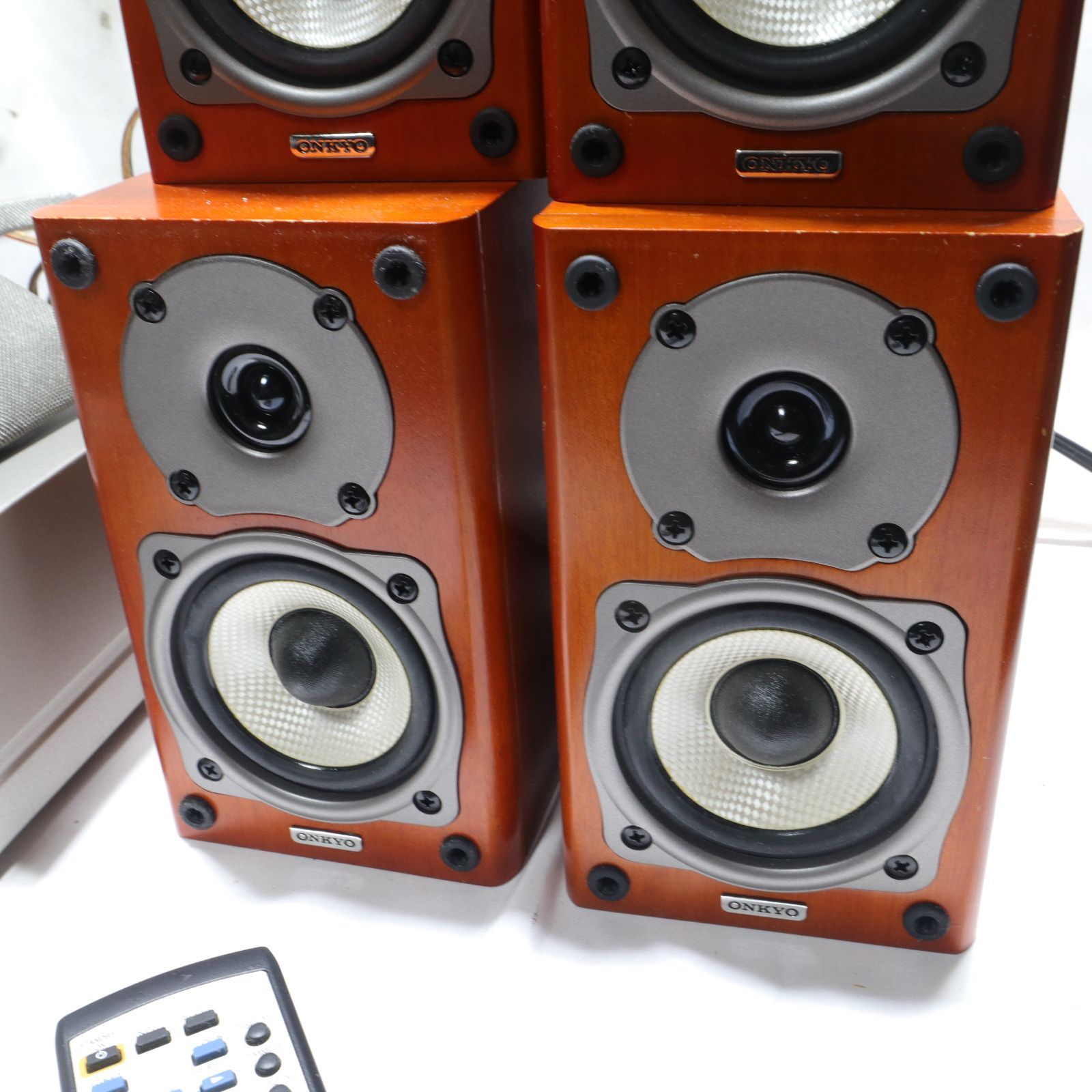 知らなきゃ損！ 音出し 済み|現状渡し ONKYO|オンキョー ホームシアタースピーカーシステム PR-155SP リモコン|AMアンテナ付