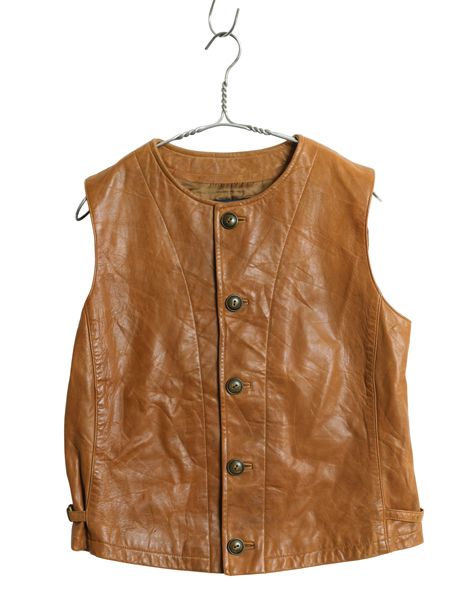 なクーポン配布中! 00s ラルフローレン 本革 レザー ベスト レディース M ポロ イギリス軍 ジャーキン タイプ ヴィンテージ モデル 重ね着 前開き