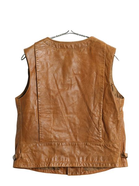  な ! 00 s ラルフローレン 本革 レザー ベスト レディース M ポロ イギリス軍 ジャーキン タイプ ヴィンテージ モデル 重ね着 前開き ニットベスト ベスト ジレ ビスチェ