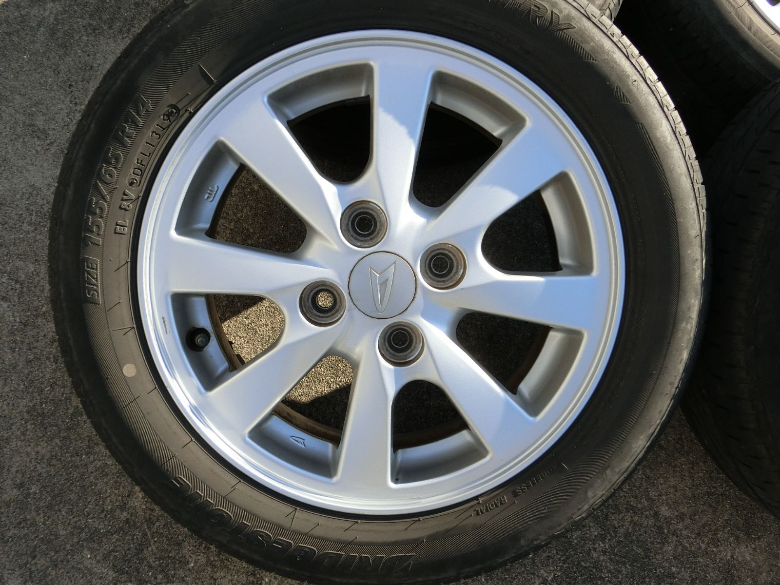 870 ダイハツ純正 14インチ アルミホイール 14×4.5J 45 PCD100 ハブ径 約54mm 4穴 4本セット 155|65R14 タント 外し