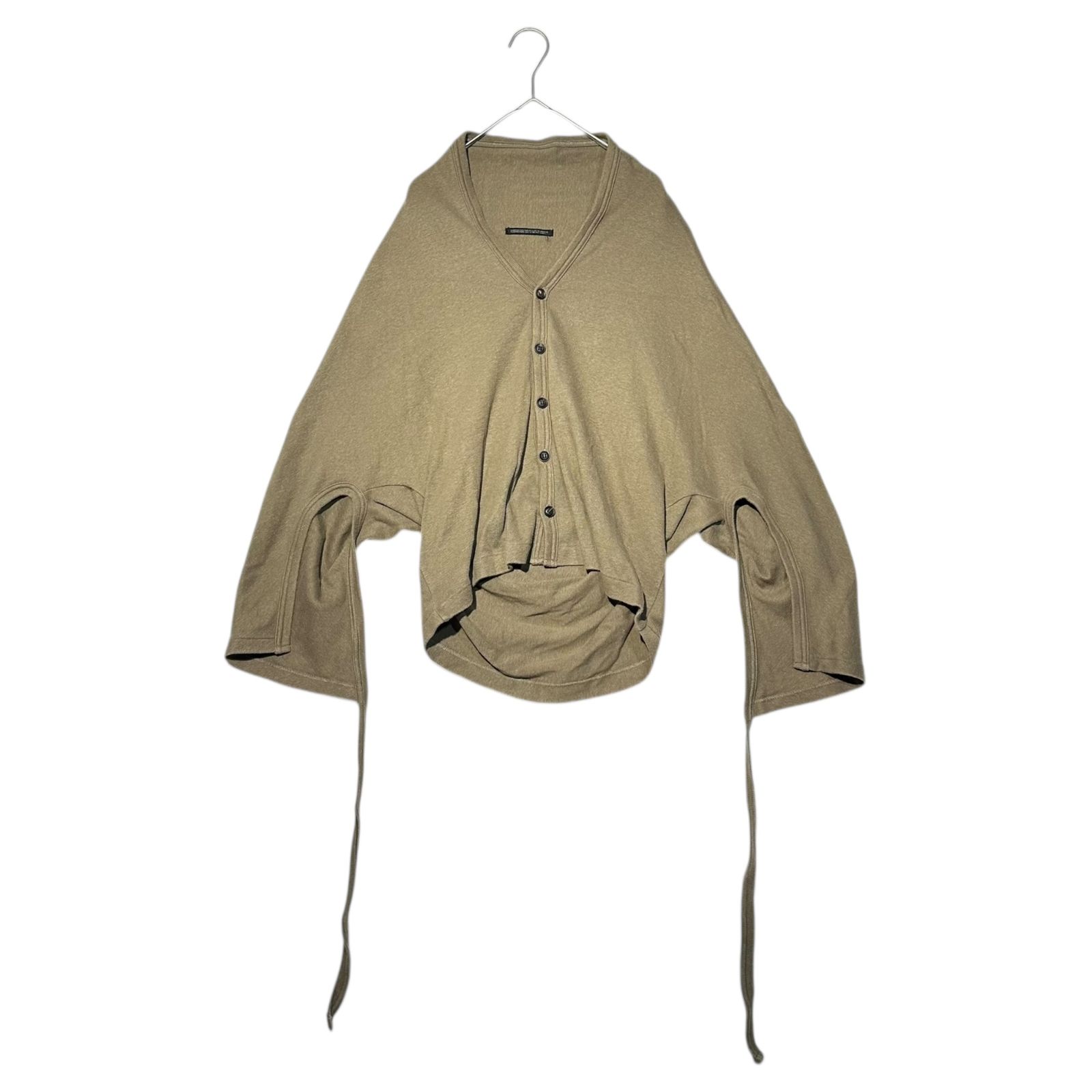 Y s ワイズ Kimono-style cotton knit cardigan 着物 スタイル コットン ニット カーディガン YX-T53-069 3 L程度 カーキ