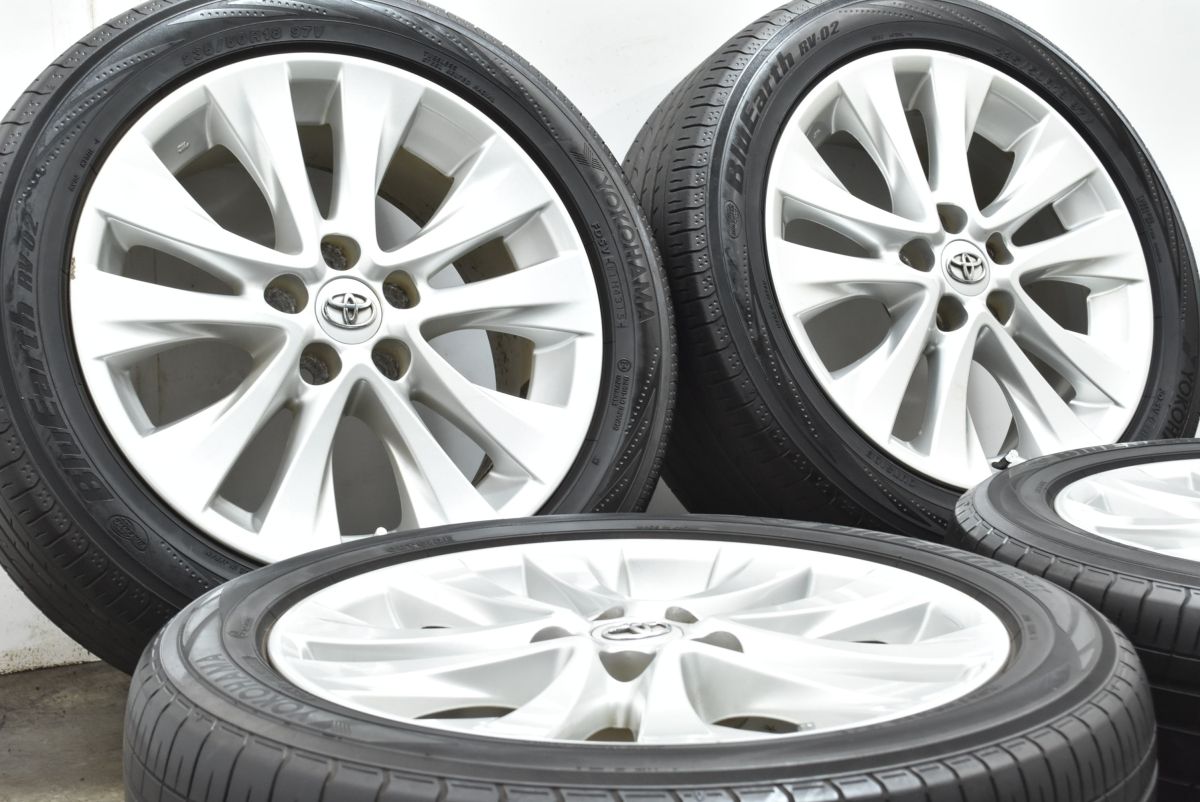交換用に トヨタ 20 アルファード 純正 18in 7.5J 45 PCD114.3 ヨコハマ 235 50R18 ヴェルファイア 流用 ノーマル戻し
