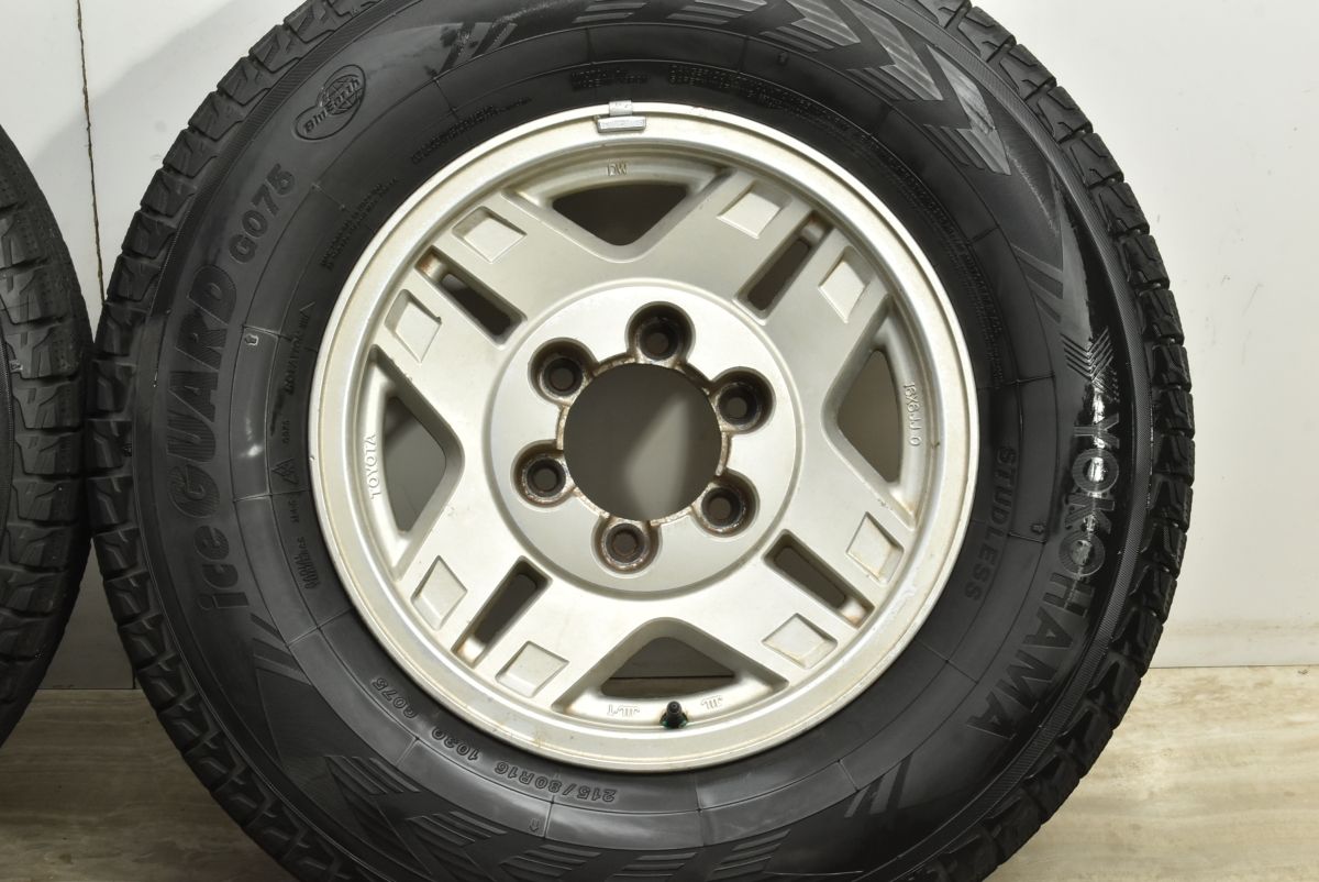 スタッドレス トヨタ ランドクルーザー 70 ナロー 純正 16in 6JJ ±0 139.7 ヨコハマ アイスガード G075 215|80R16 プラド サーフ 流用 FFCRYSTALESIA_COM