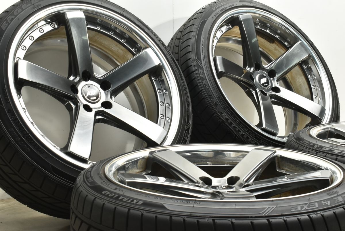 カスタム用に WORK バックレーベルジースト BST-2 20in 9J 39 PCD114.3 グッドイヤー イーグル EXE 245|40R20 アルファード MAZDA6