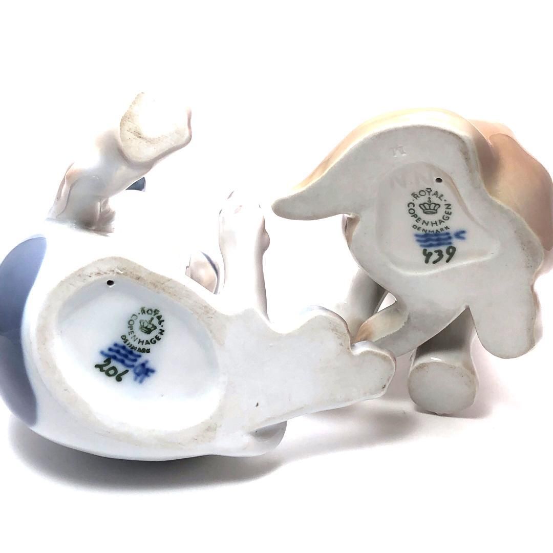 美品】Royal Copenhagen ロイヤルコペンハーゲン／子犬 フィギュリン 2