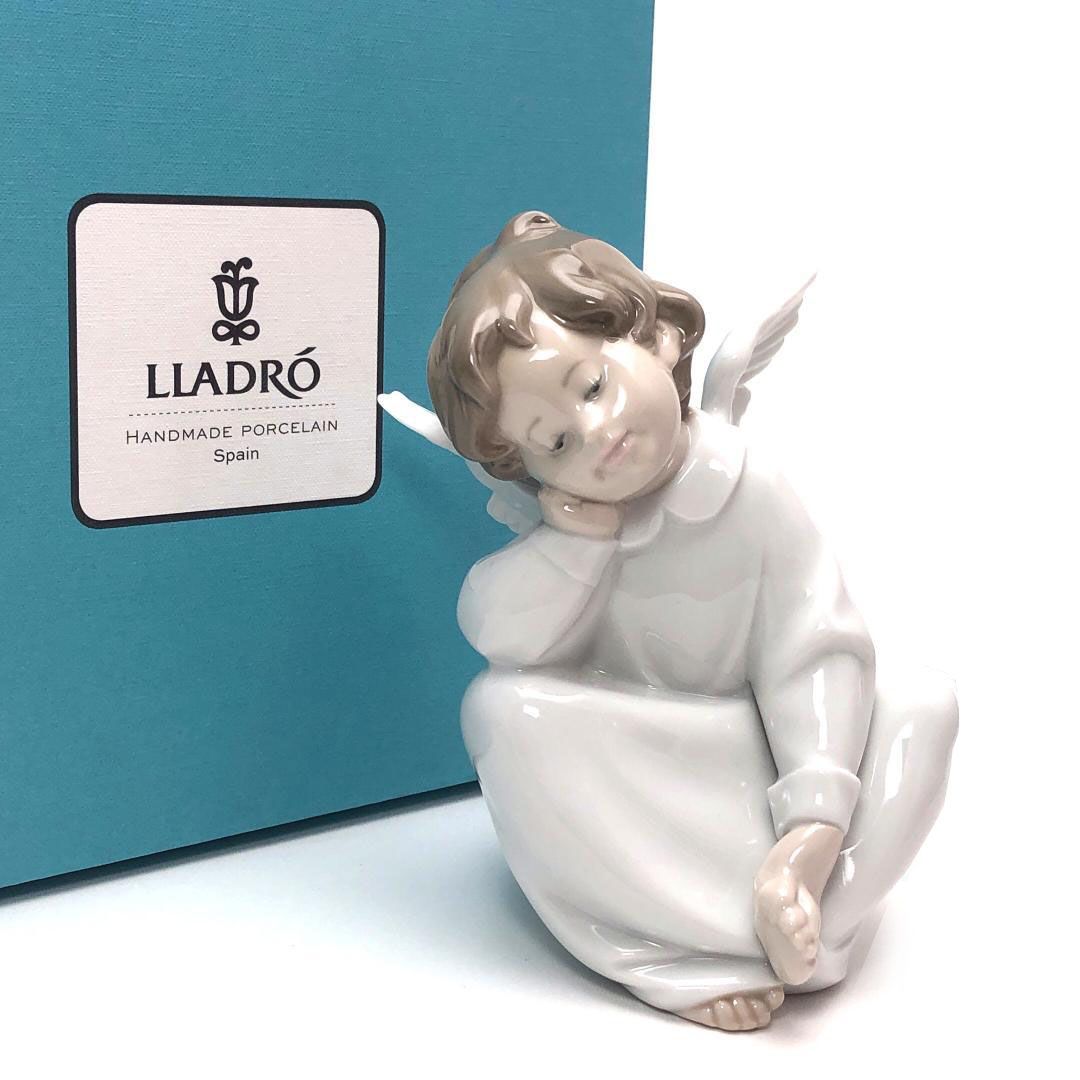 美品・箱付き】LLADRO リヤドロ／天使の考えごと なんとかなるよ／4961