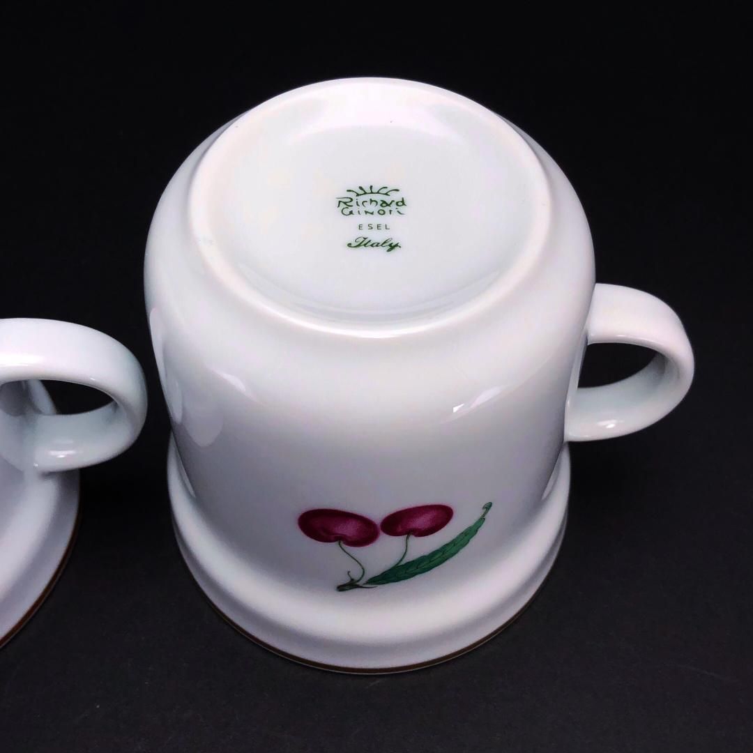 き Richard Ginori リチャードジノリ ボンジョルノ チェリー プルーン マグカップ 陶器 ワイト マルチカラー SKLAD-KIRPICHA_RU