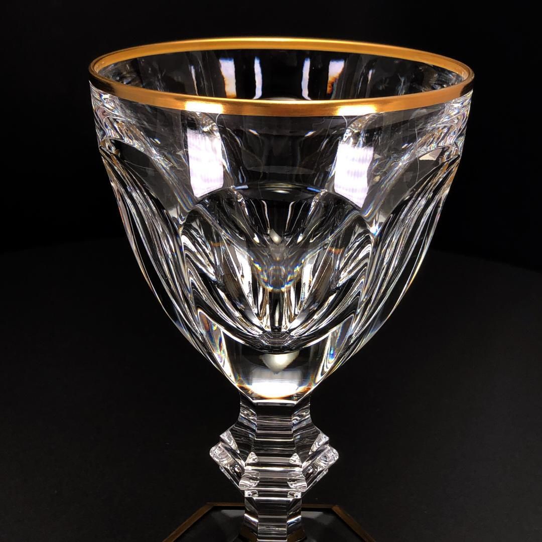 Baccarat バカラ アルクール ワイングラス 金彩 クリスタルグラス クリア ゴールド BC423