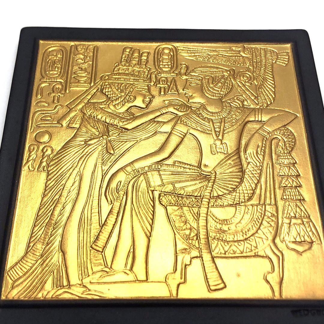 品 WEDGWOOD ウェッジウッド 商玄武岩 ジャスパーギルド エジプト プラーク プラーク陶板 ゴールド ブラック