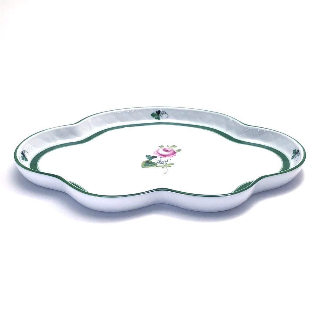 美品】HEREND ヘレンド／ウィーンのバラ 変形ディッシュ ＆ オーバル