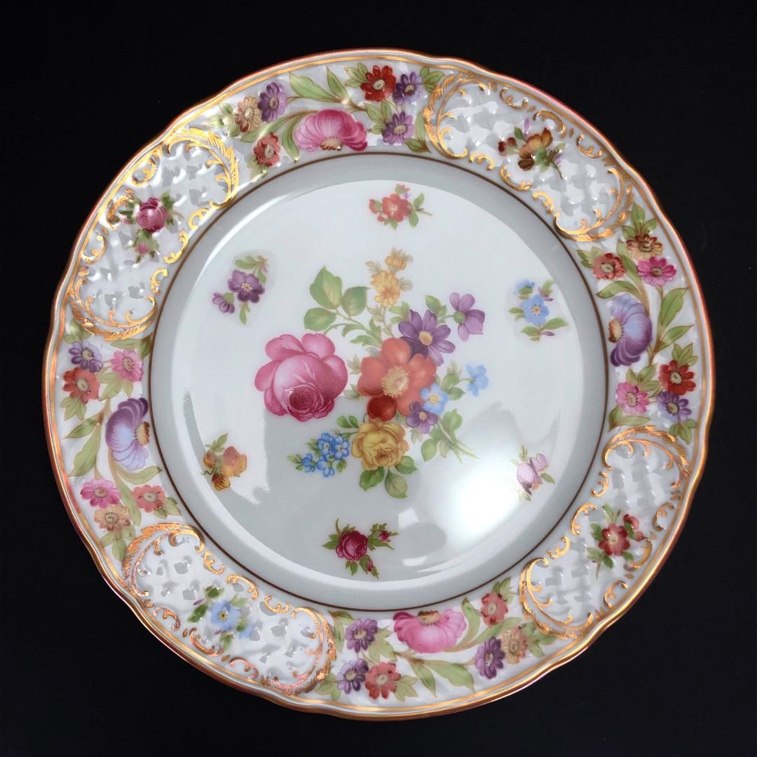 シューマンババリア ドレスデンフラワー C＆S＆プレート大 小 1セット Schumann Bavaria シューマンババリア ドレスデンフラワー カップ＆ソーサー 皿 大 小 1セット 陶器 マルチカラー SKLAD-KIRPICHA_RU