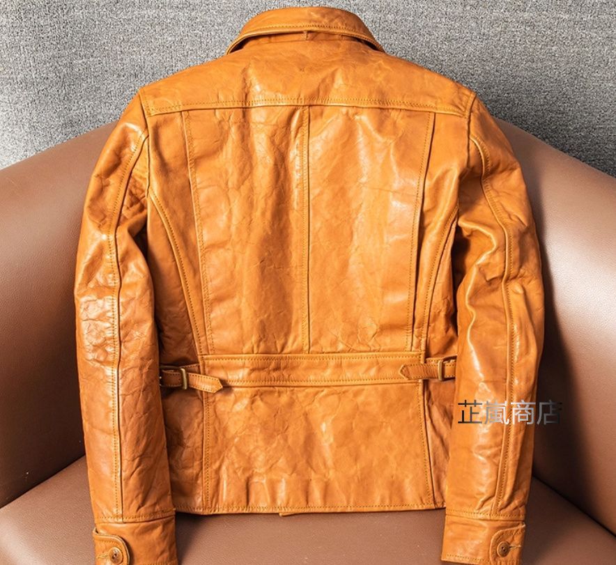 高品質 レザージャケット シングルライダース 革ジャン カウハイド