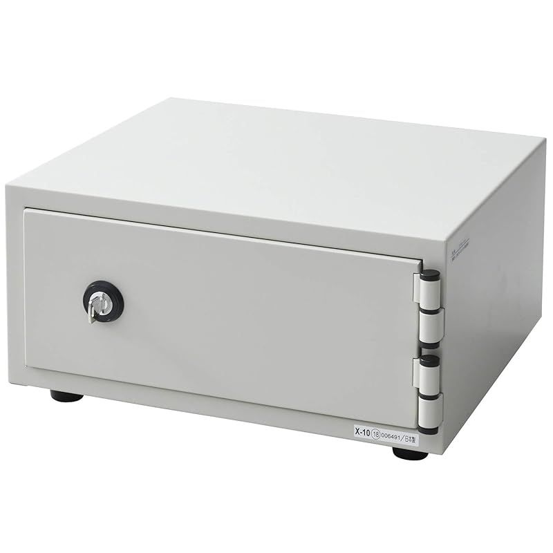 日本アイエスケイ 金庫 家庭用 日本製 耐火性能 A4ファイル収納 ワンキー式 アイボリー 幅40.3×奥行37×高さ21cm CPX-A4 1