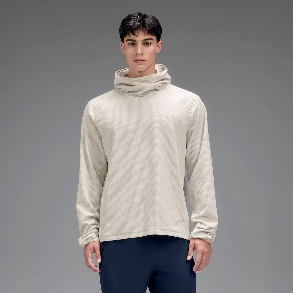 ゼクシィミックス RX メンズ グリッド フリース フーディー