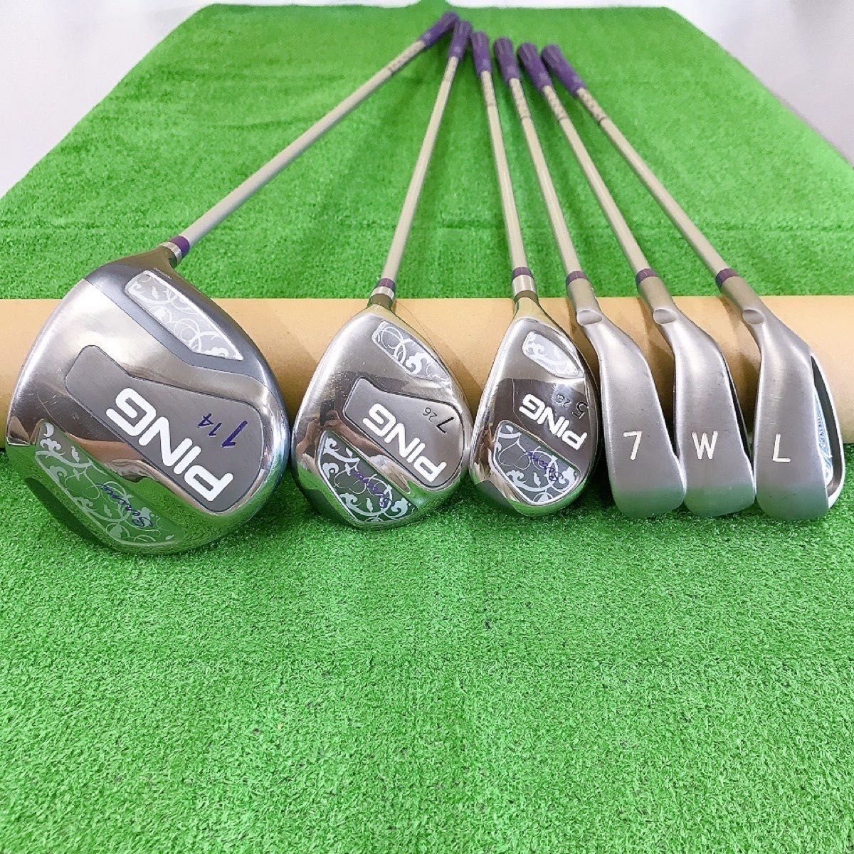 チ52 PING SERENE レディース 6本ハーフセット 1 W 7 5 H アイアン ULT 210 ピン 女性用 ドライバー UltraLite ウルトラライト セリーヌ L フェアウェイウッド ハイブリッド ユーティリティー Utility DR