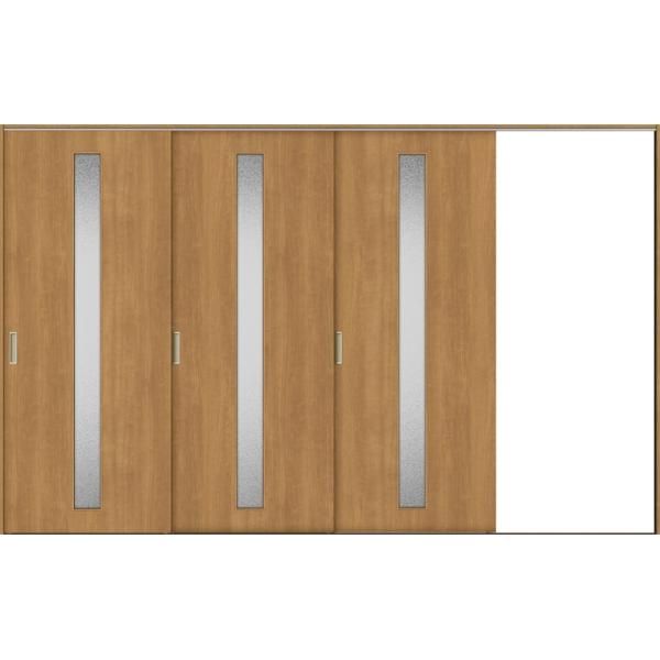 TA 室内引戸 Vレール方式 片引戸3枚建て 鍵なし DSKT-EGA 3220 W 3 253mm × H 2 023mm NC枠 固定枠 LIXIL リクシル 透明ガラス NC156 ツバ無薄敷居 右勝手