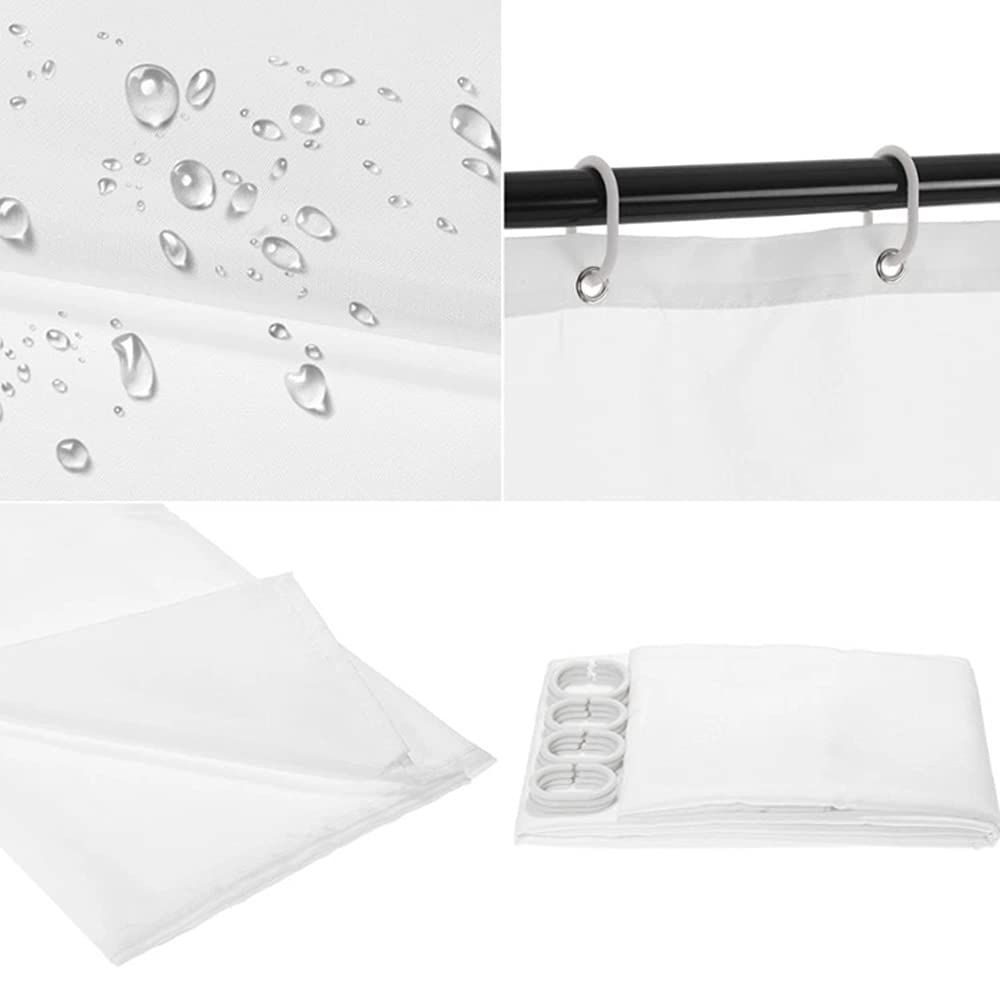 Windecood シャワーカーテン 防水防カビ加工 カーテンリ 数量限定Windecood シャワーカーテン 防水防カビ加工 カーテンリング