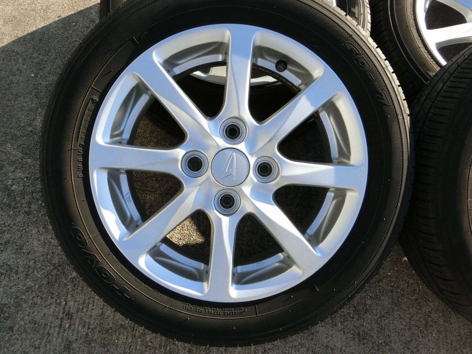 871 ダイハツ純正 14インチ アルミホイール 14×4.5J 45 PCD100 ハブ径 約54mm 4穴 4本セット 155|65R14 ムーヴ 外し