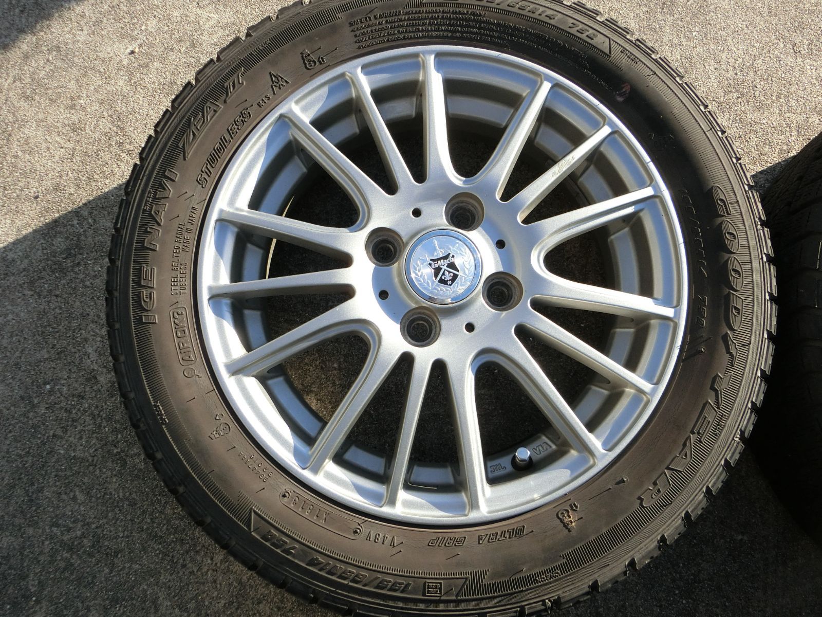 873 G Mach 14インチ アルミホイール 14×4.5J 45 PCD100 ハブ径 約74mm 4穴 4本セット 155|65R14 スタッドレス ワゴンR 外し FFCRYSTALESIA_COM