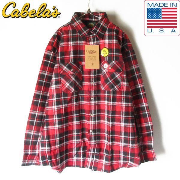 90s Cabela s ネルシャツ チェック柄 2XL BIG MAN カベラス アメリカ製 ビンテージ D151-14-0001ZVW