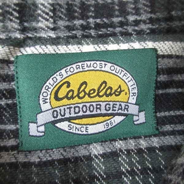 90 s Cabela チェック柄 ネルシャツ 2 XL BIG MAN カベラス アメリカ製 ビンテージ D 151-14-0002 ZVW 吸湿性 デイリーウェア