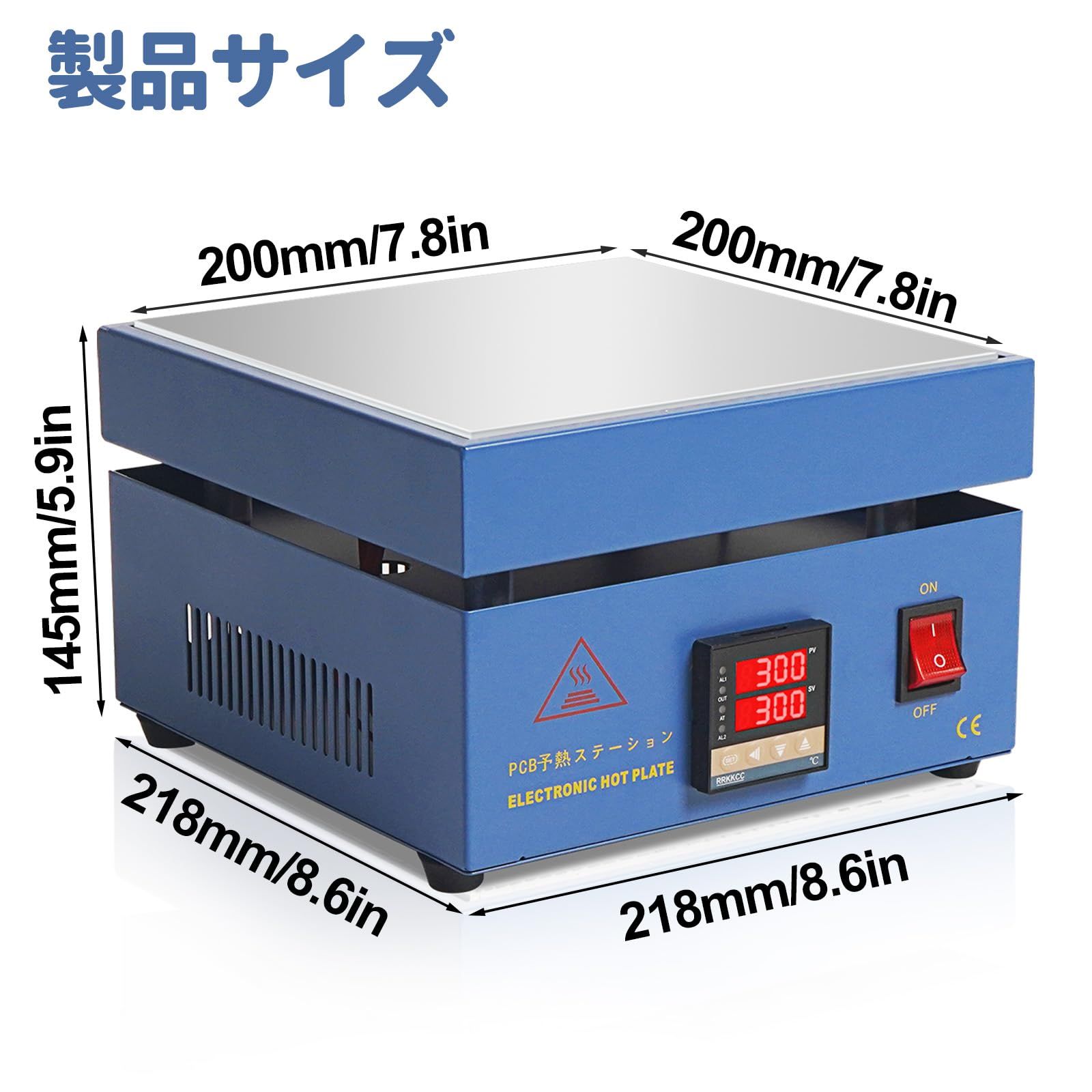 KLD恒温ホットプレート PCB予熱ステーション PID制御 室温~400 ℃ 110 v|850 w基板製作 加熱エリア 200*200 mm