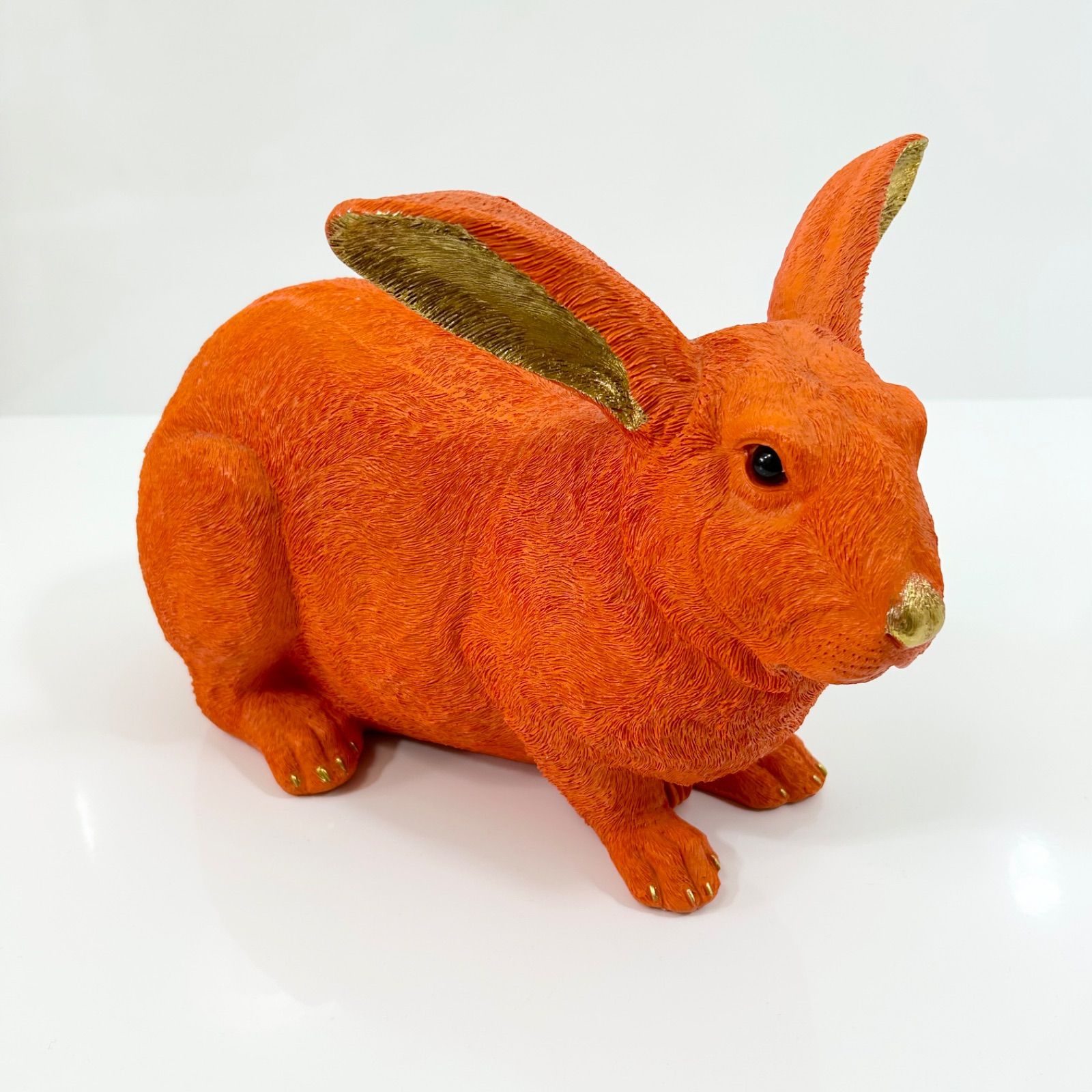 KARE カレ Design うさぎ 貯金箱 ラビット オレンジ ゴールド オブジェ 置物 アート 美術