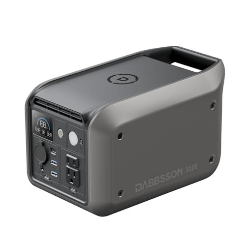 超軽量 Dabbsson ポータブル電源 300E 336Wh 半固体リン酸鉄リチウムポータブル電源 高出力AC 300W瞬間600W 25dB 静音設計 小型軽量 7出力ポート 10年長寿命 アプリ遠隔操作 家庭アウトドア キャンプ 車中泊 防災グッmp