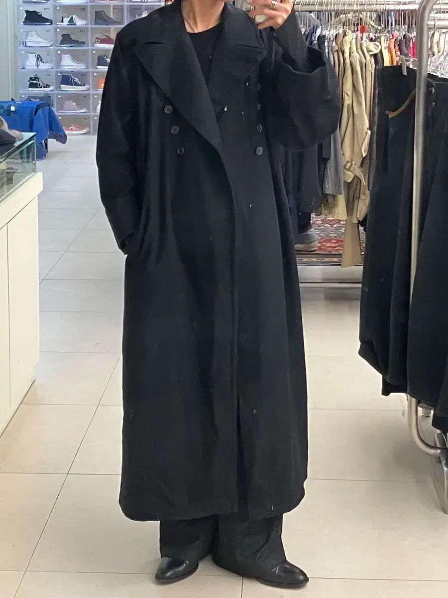 Ys YOHJI YAMAMOTO ヨウジヤマモト ブラック ダブル ブレスト ロング