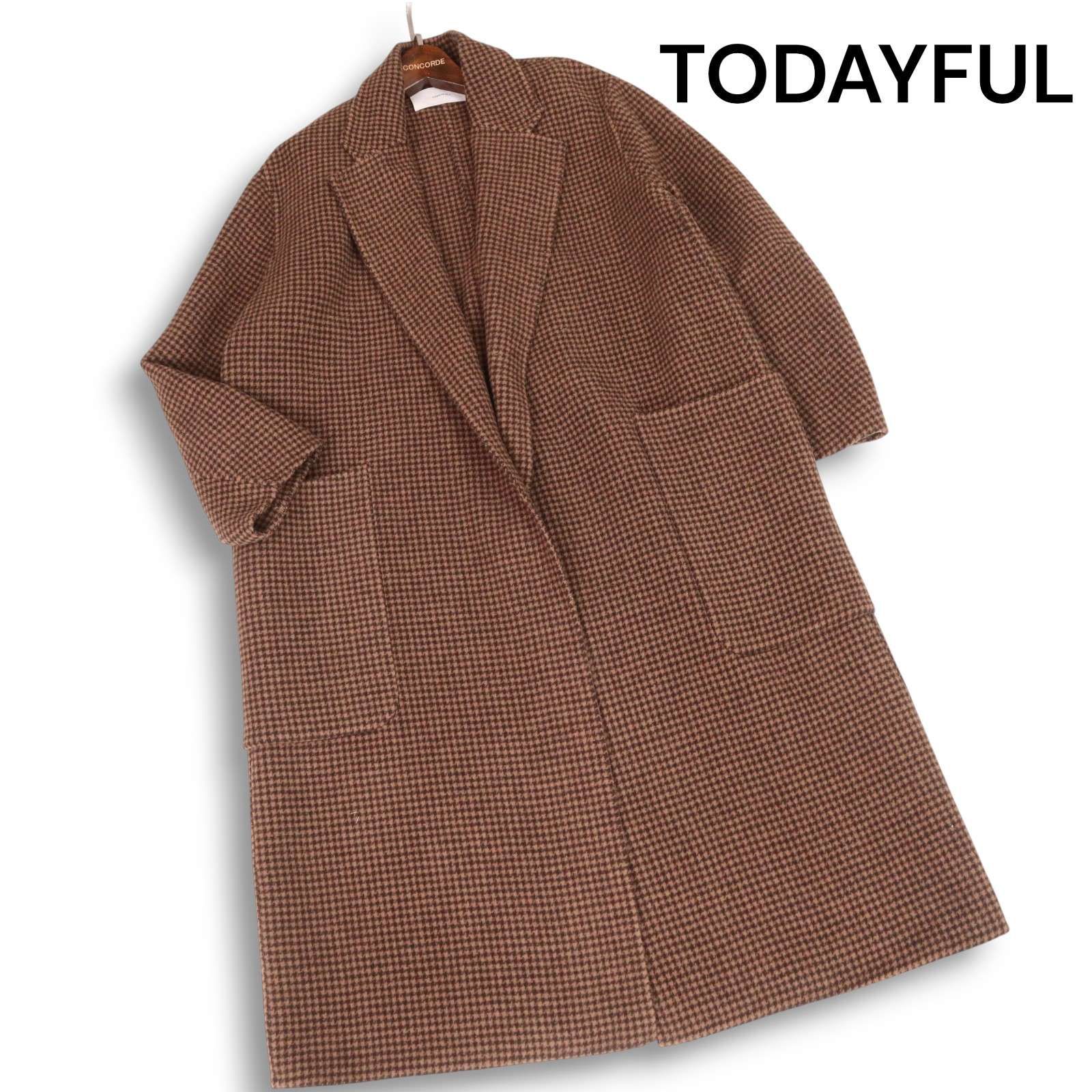 TODAYFUL トゥデイフル 秋冬☆ ウール オーバー 千鳥柄 チェック 
