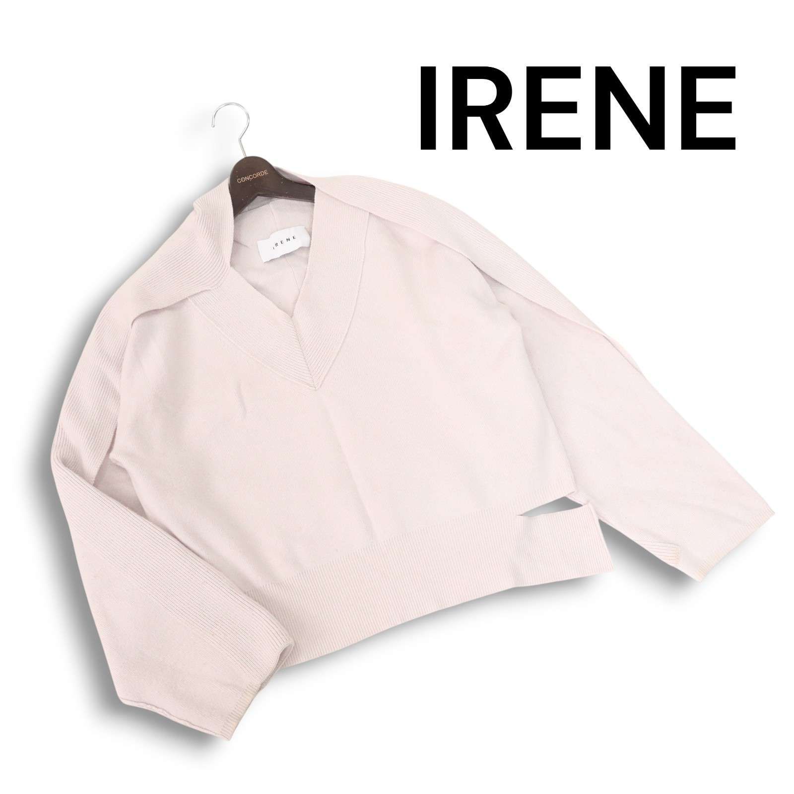 IRENE アイレネ 秋冬 ウール100%♪ Vネック デザイン ニット セーター