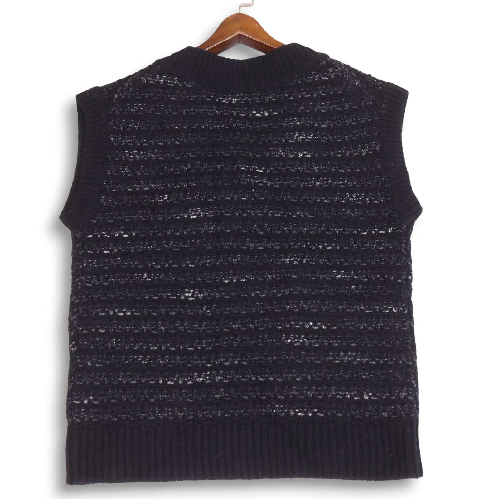 22AW☆ 23区 秋冬 アルパカ混 ウール♪ ツイード Vネック ニット