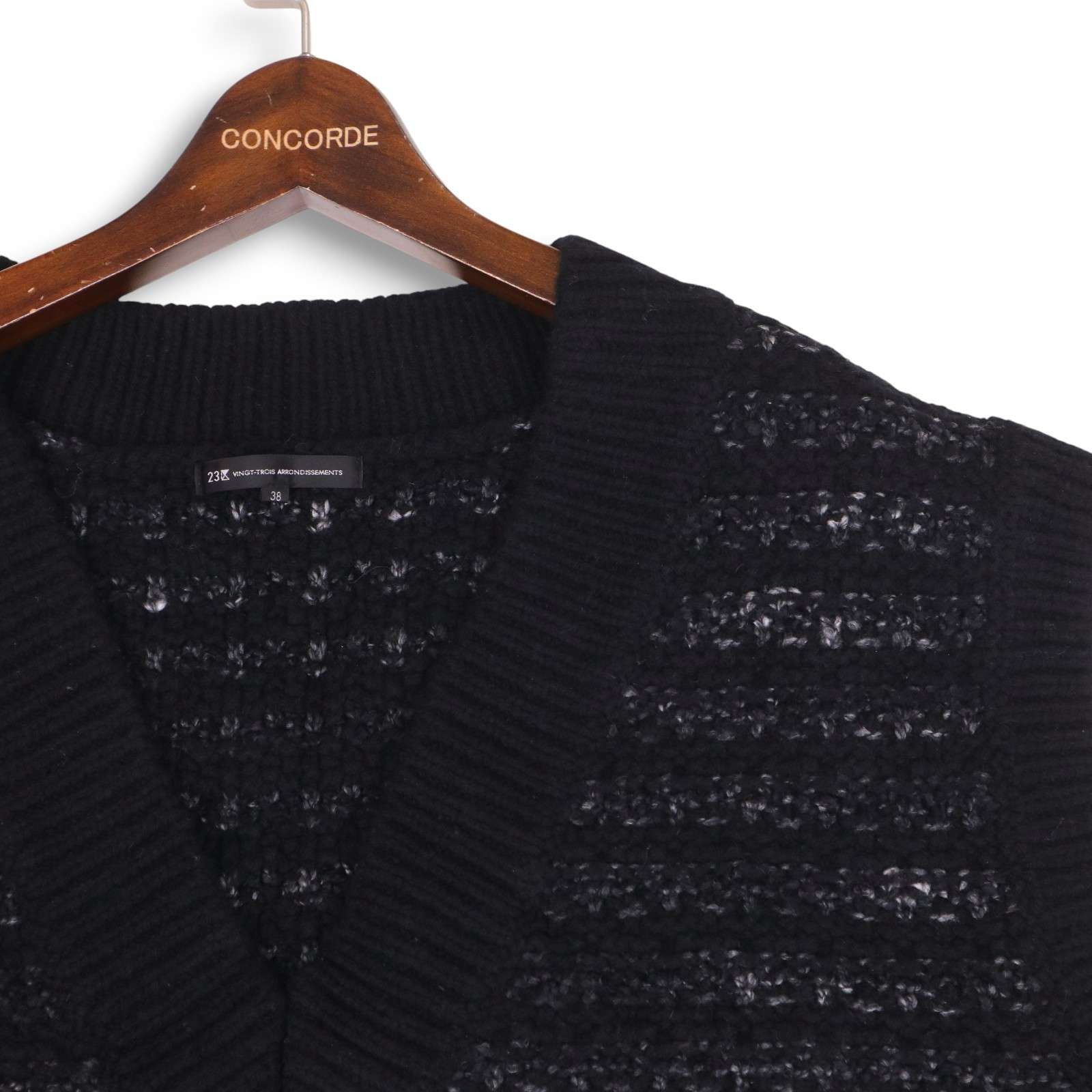 22AW☆ 23区 秋冬 アルパカ混 ウール♪ ツイード Vネック ニット