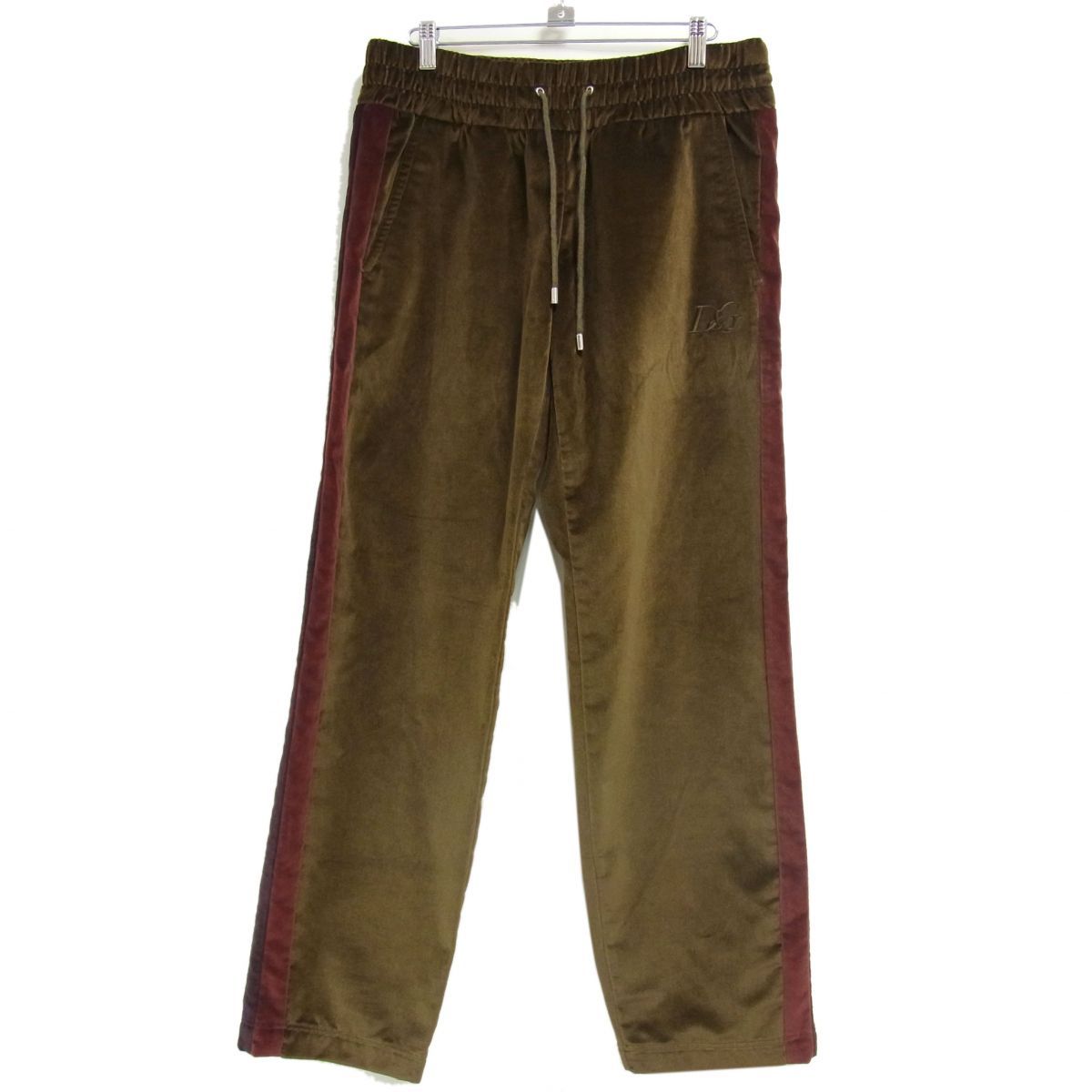 Dolce-Gabbana ベロアパンツ サイドライン トラックパンツ メンズ D-G ドルチェ＆ガッバーナ ボトムス