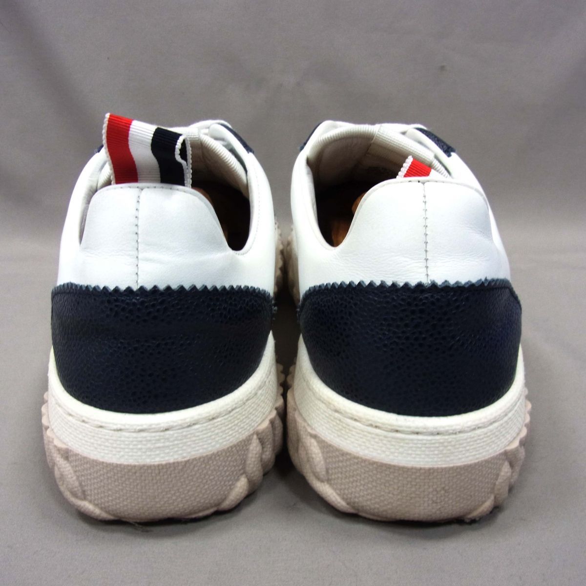 美品◇THOM BROWNE NEWYORK トムブラウン スニーカー レザー
