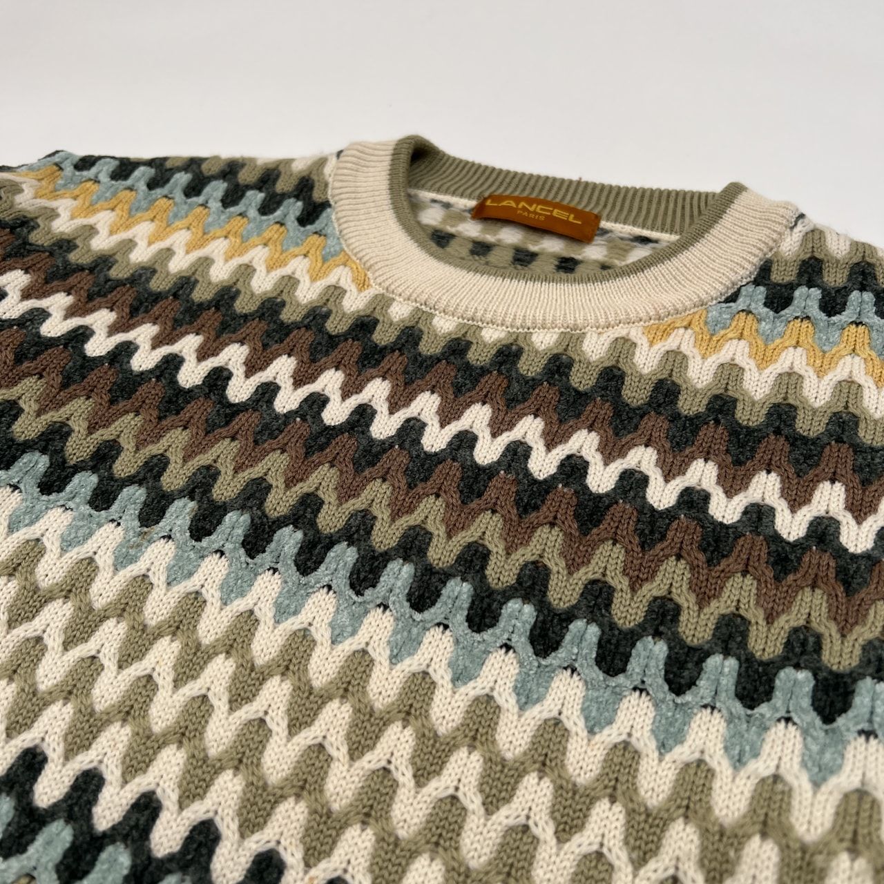 LANCEL 【激レア・ヴィンテージ】LANCEL ランセル 総柄 立体編み 