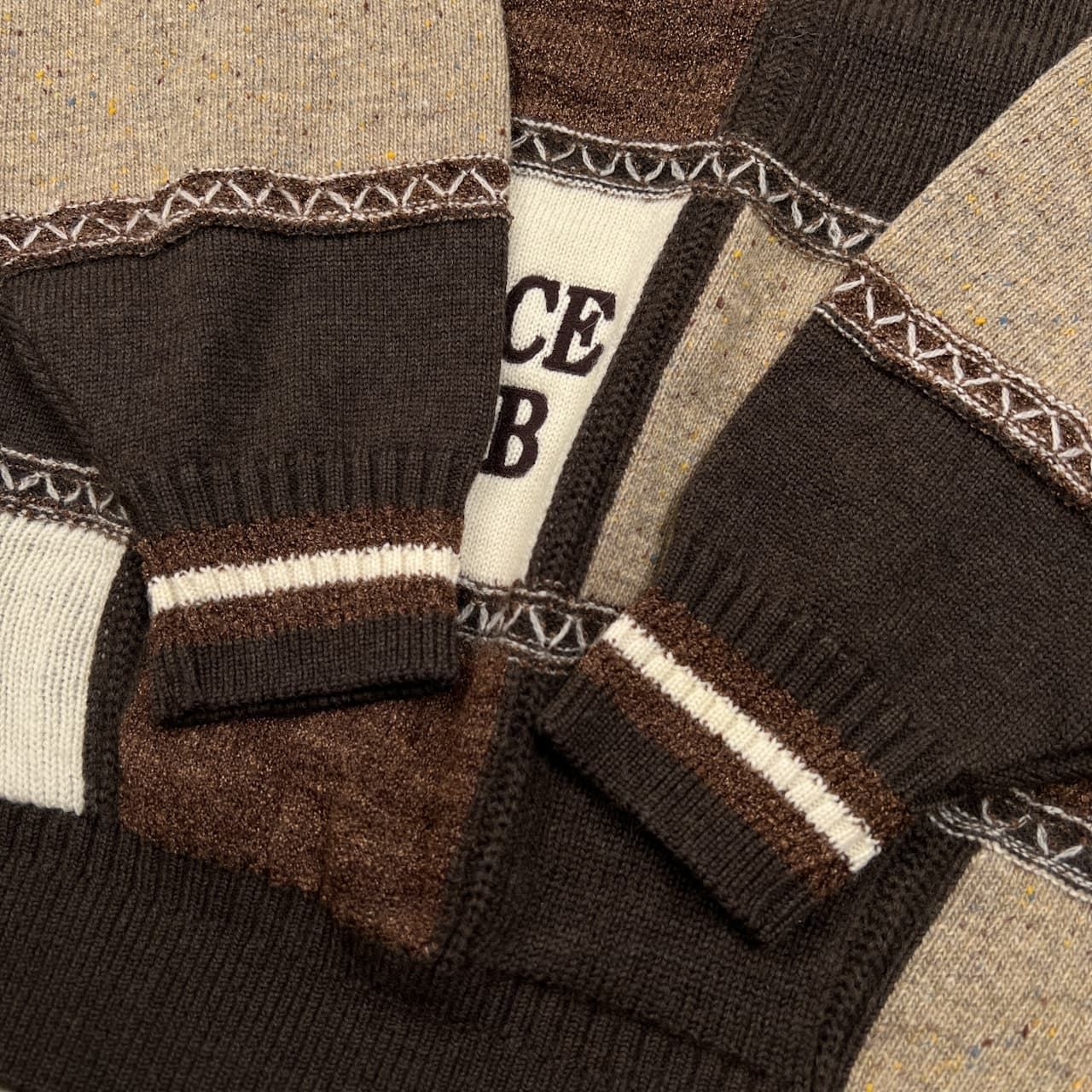 DOLCE CLUB ドルチェ クラブ ドッグ刺繍 デザイン ウールニット 