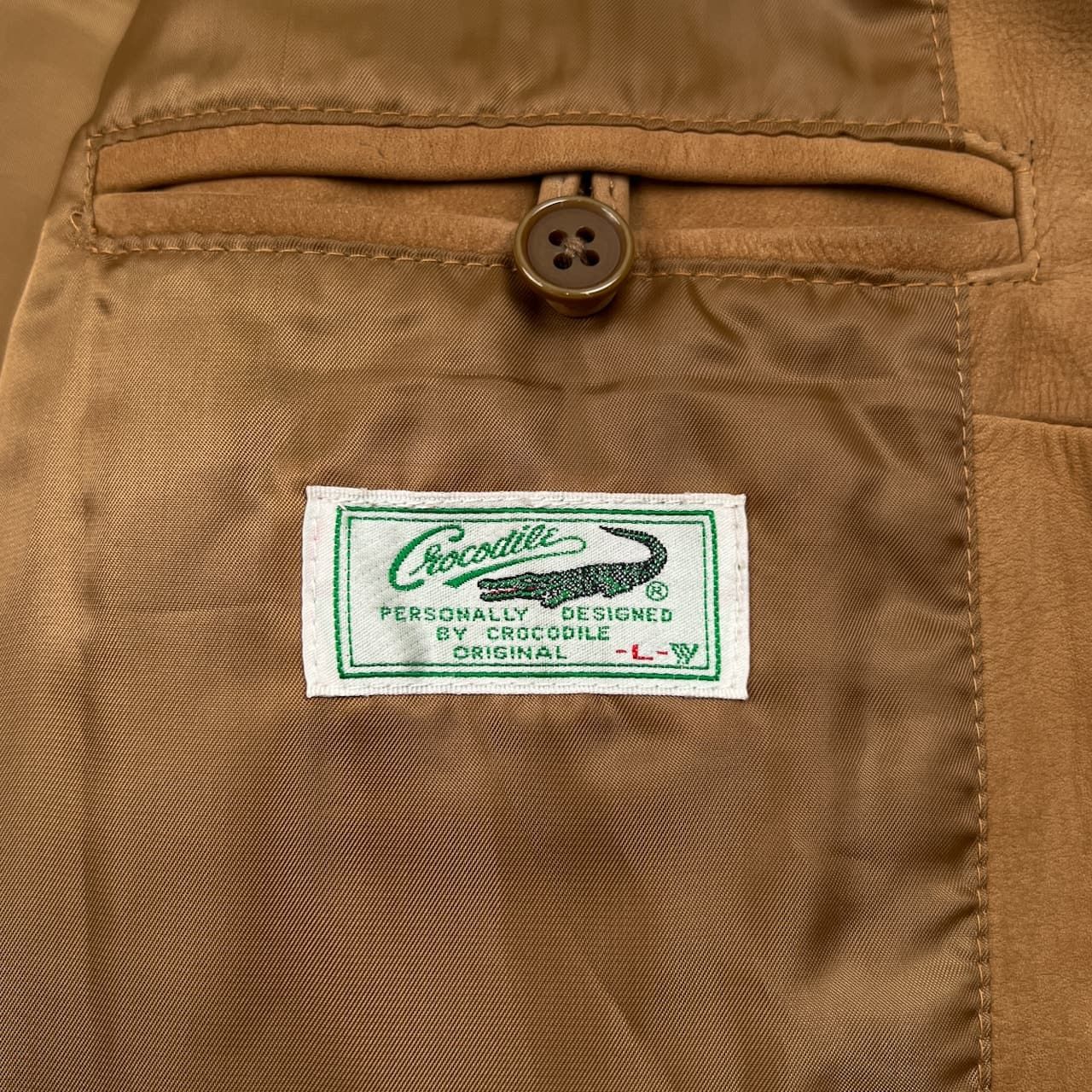 Crocodile クロコダイル 牛革 本革 レザー カバーオール ジャケット 