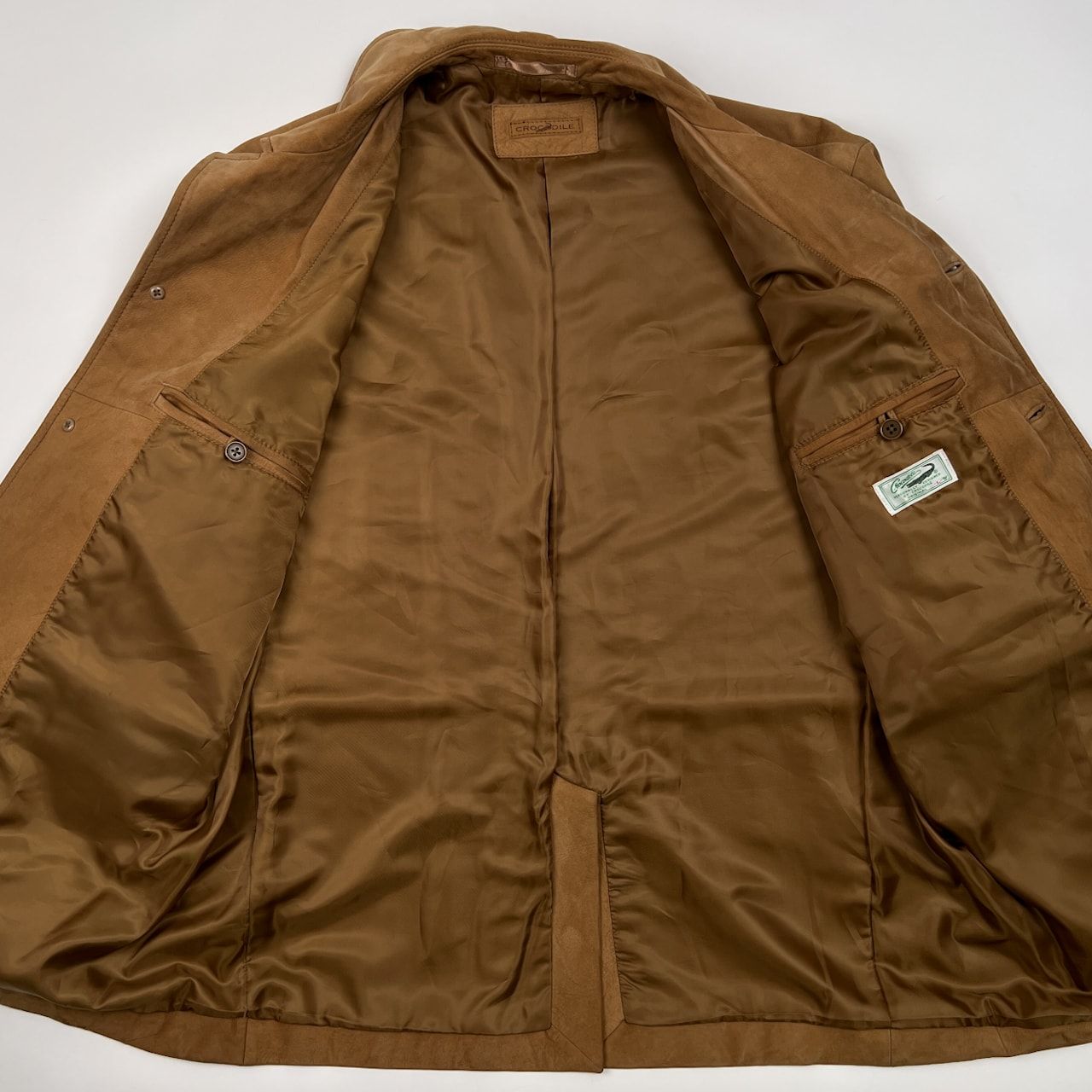 Crocodile クロコダイル 牛革 本革 レザー カバーオール ジャケット 