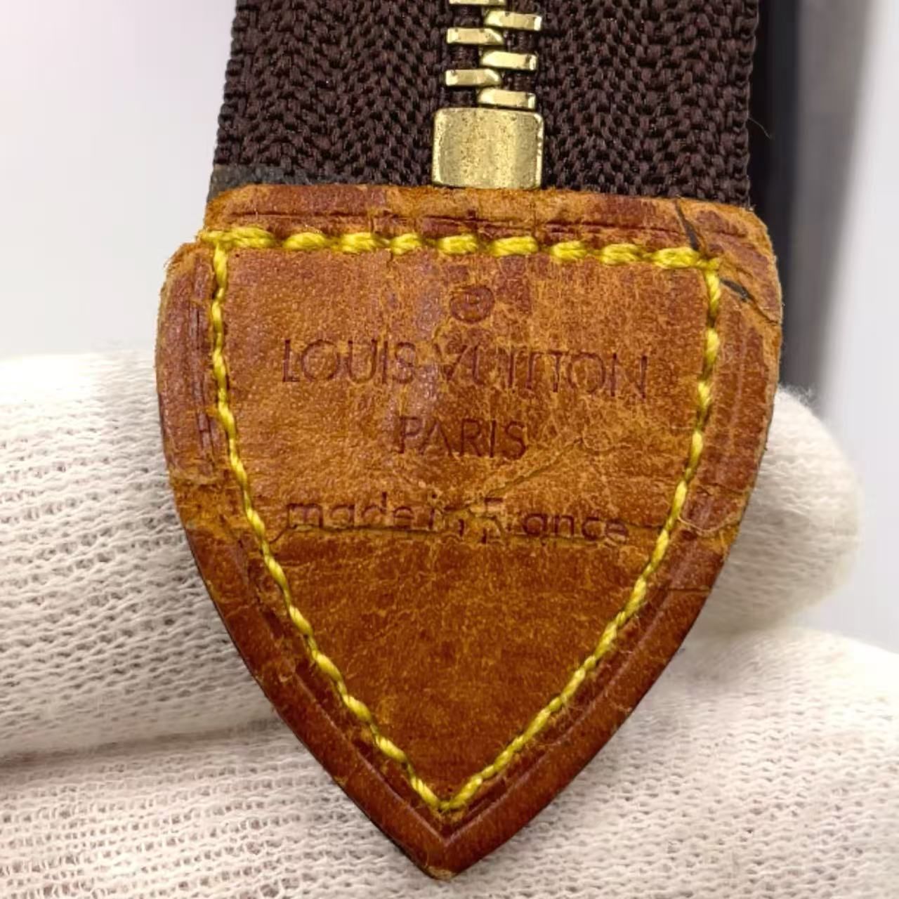 レザー×PVC ブラウン