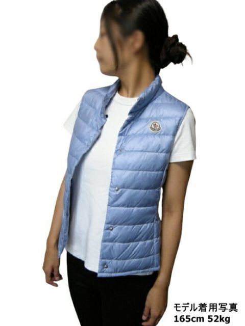 MONCLER モンクレール LIANE リアーネ キッズ12Aサイズ 大人女性可 KIDS キッズ ガール 子供 2018SS 春夏 ライトダウンベスト 軽量ダウン DOWN VEST ジレ ライトブルー系 サイズ12A レディース00 XXS-XS相
