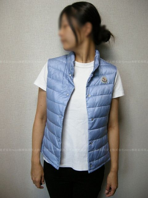 MONCLER モンクレール LIANE リアーネ キッズ12 Aサイズ 大人女性可 KIDS キッズ ガール 子供 2018 SS 春夏 ライトダウンベスト 軽量ダウン DOWN VEST ジレ ライトブルー系 サイズ12 A レディース00 XXS-XS相
