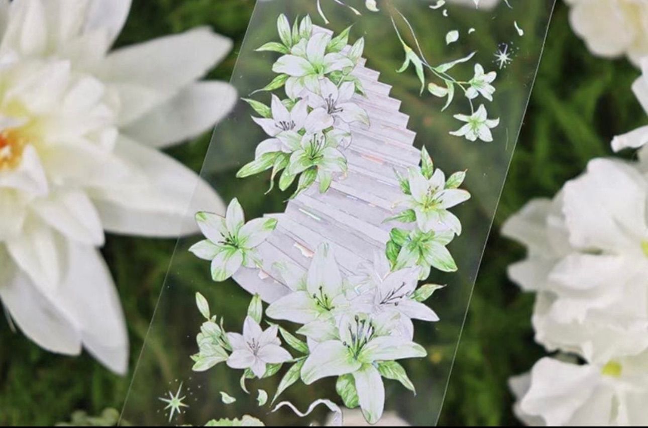 贝壳光 花梯 6cm×5m 100cm/loop 海外マスキングテープ 海外マステ 階段