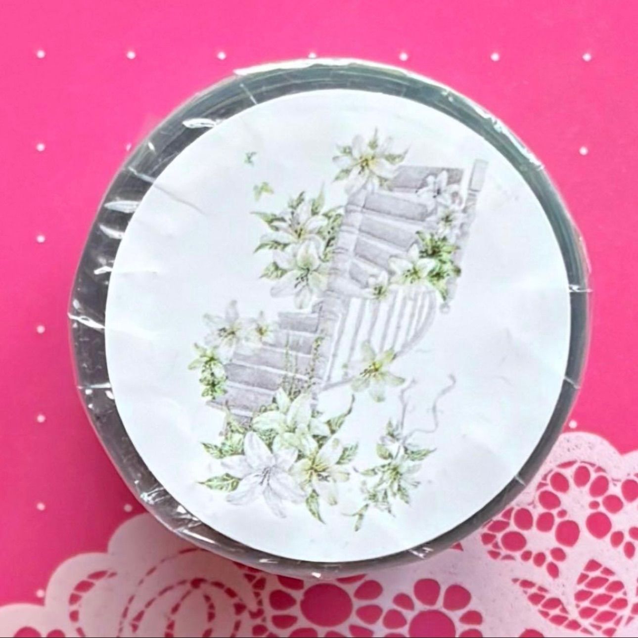 贝壳光 花梯 6cm×5m 100cm/loop 海外マスキングテープ 海外マステ 階段