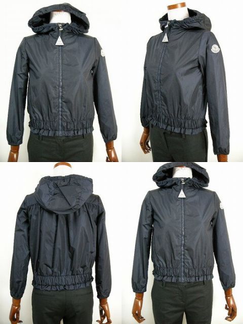 MONCLER モンクレール ERINA エリナ キッズ10 Aサイズ KIDS キッズ ガール 子供 2018 SS 春夏 フリル付きフードナイロンジャケット ナイロンパーカー ナイロンブルゾン 778 ダークネイビー サイズ10 A 子供10才-12才サイズ