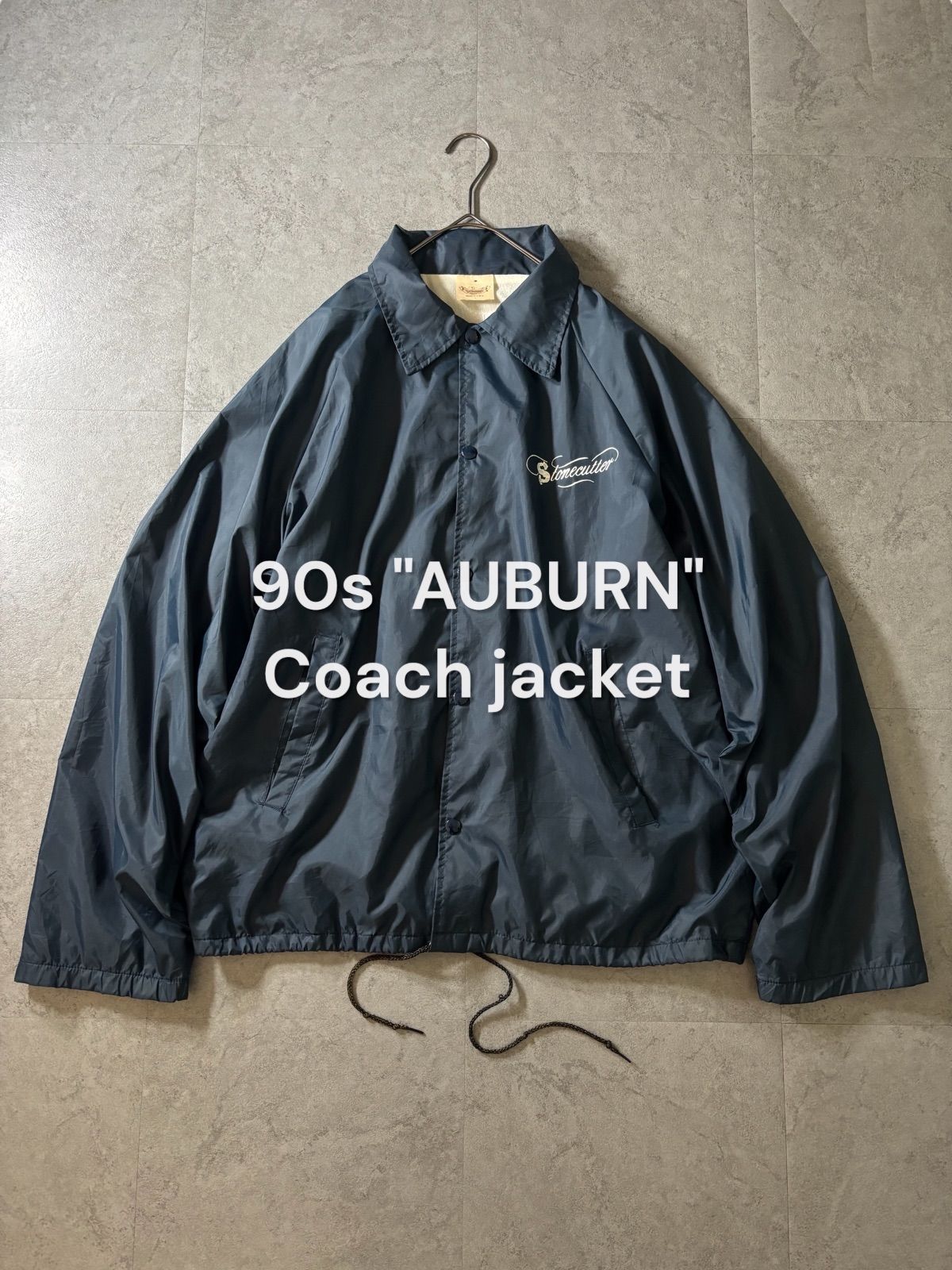 90s USA made AUBURN Coach jacket Navy L - メルカリ