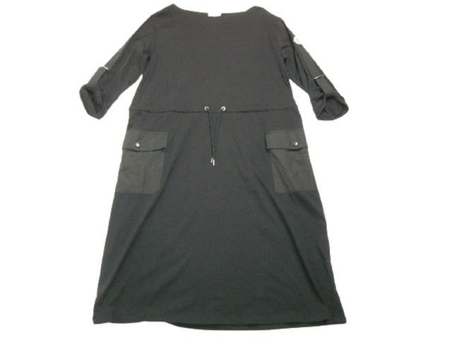 MONCLER モンクレール ABITO アビト コットンワンピース コットンドレス チュニック ドレス レディース 2021SS 春夏 999 ブラック 黒 サイズS ゆったりめ 8I72900-829HP