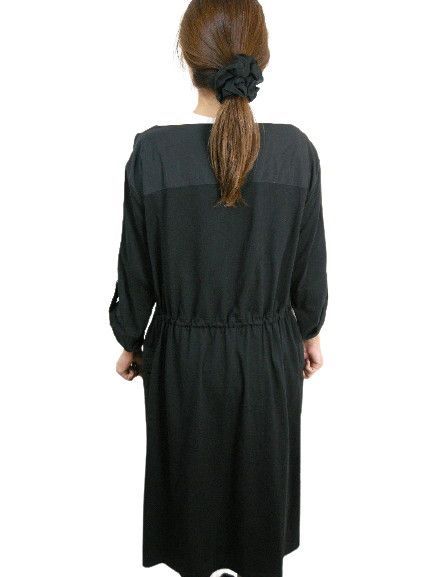 MONCLER モンクレール ABITO アビト コットンワンピース コットンドレス チュニック ドレス レディース 2021SS 春夏 999 ブラック 黒 サイズS ゆったりめ 8I72900-829HP DECORATOM_COM_BR