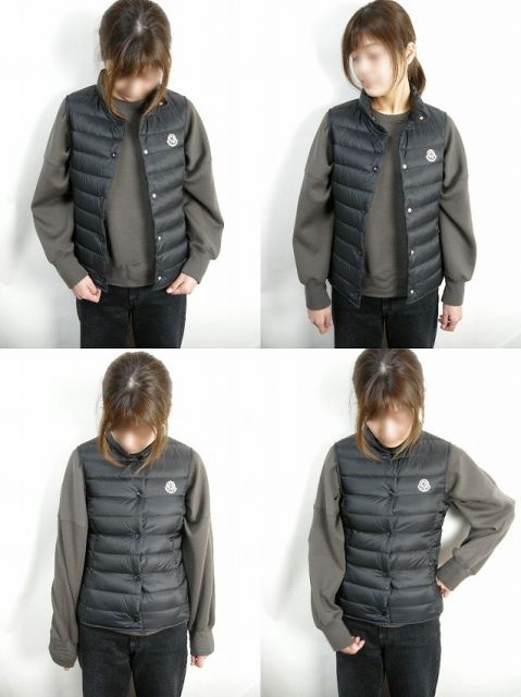  MONCLER モンクレール LIANE GILET リアン リアンヌ ライトダウンベスト ジレ DOWN VEST キッズサイズ14 A 大人着用可 KIDS 子供 2025 SS 春夏 999 ブラック 黒 レディースS相当 ノースリーブ タンクトップ トップス